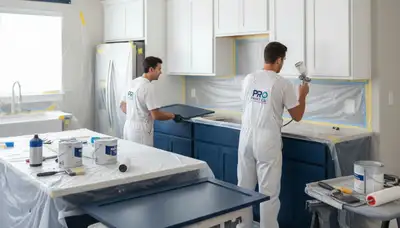 Louisville Paint Pros cabinet painting in Louisville, KY for durable, professional kitchen cabinet refinishing