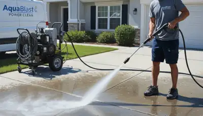 Louisville, KY concrete pressure cleaning for driveways, patios, and walkways by Louisville Paint Pros