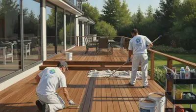Professional deck painting in Louisville, KY by Louisville Paint Pros