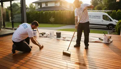 Louisville, KY deck staining service protecting wood decks from weather and moisture