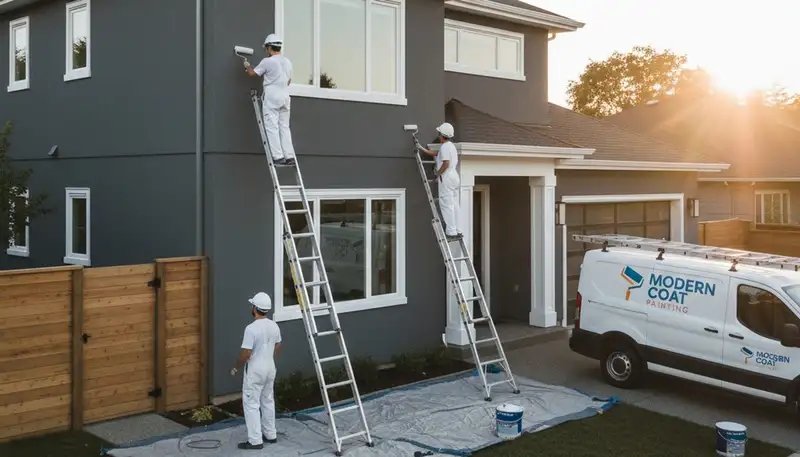 Exterior house painting in Louisville, KY by Louisville Paint Pros for lasting curb appeal and protection