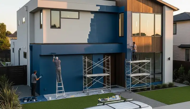 Exterior house painting in Louisville, KY by Louisville Paint Pros, protecting and refreshing a home exterior