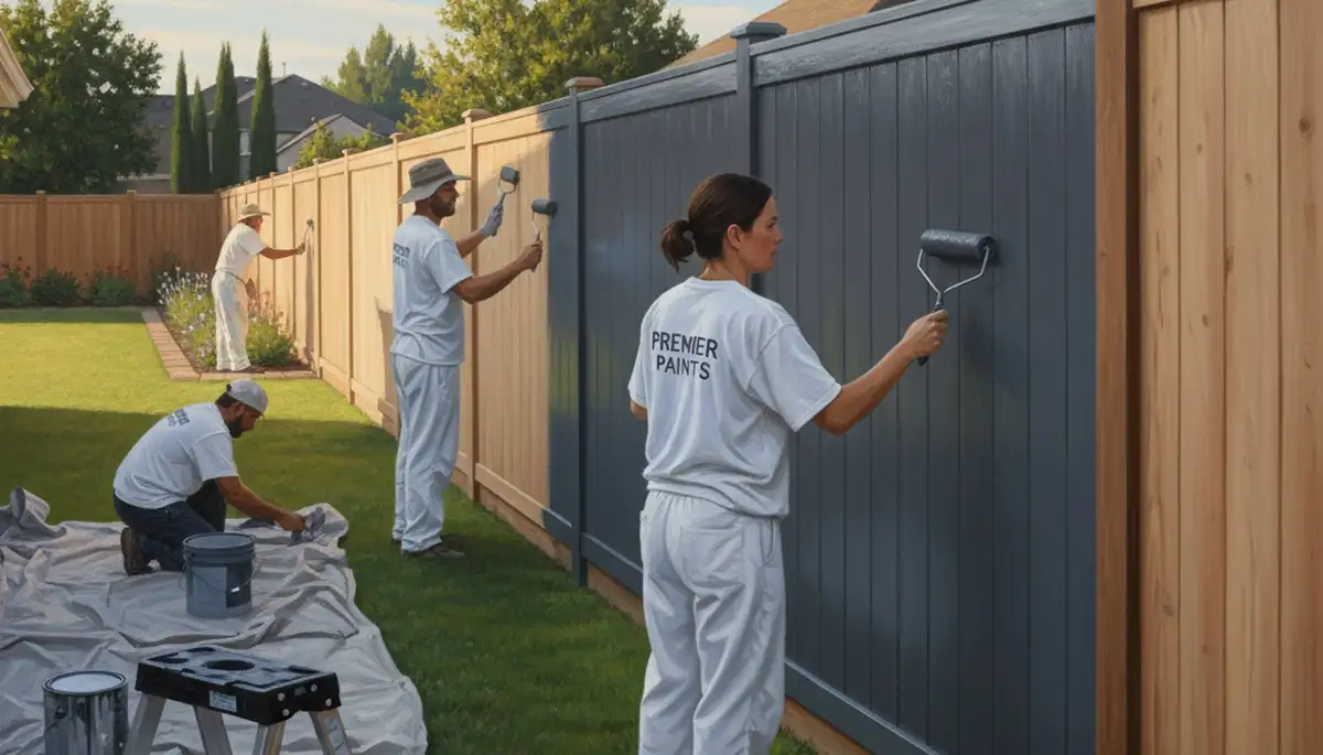 Fence painting service in Louisville, KY for weather-ready wood fence protection and curb appeal