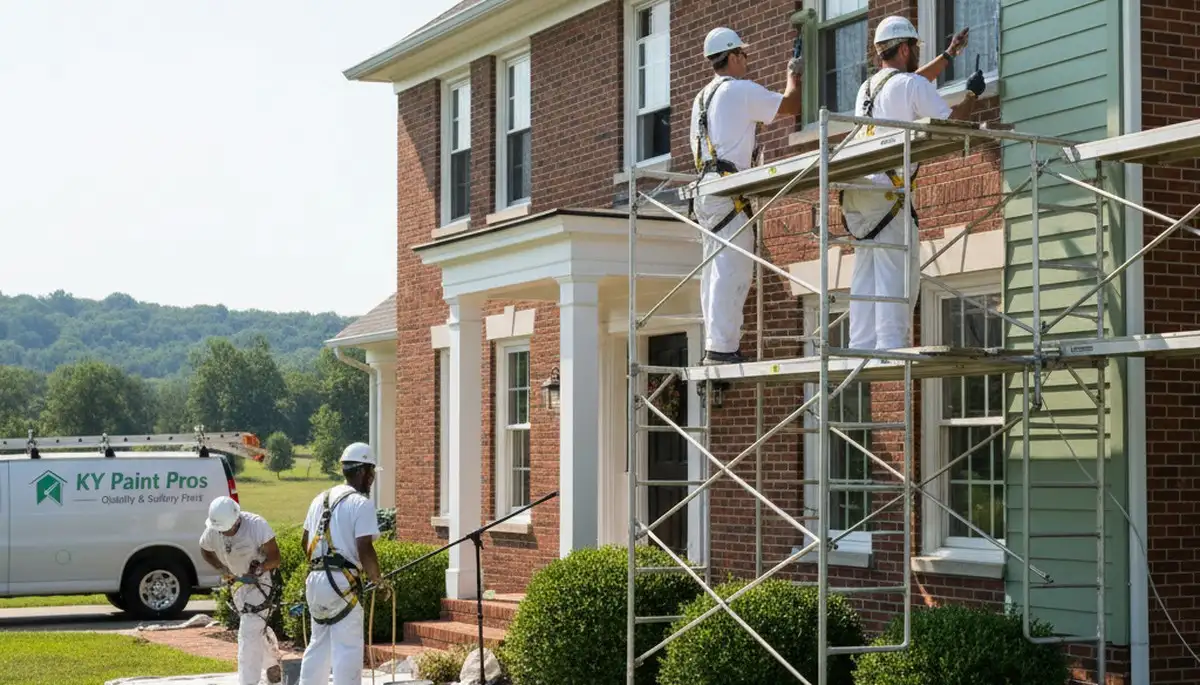 Louisville, KY painting contractor on an area service page for interior and exterior house painting