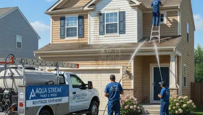 Vinyl siding pressure cleaning in Louisville, KY by Louisville Paint Pros to remove mold and grime